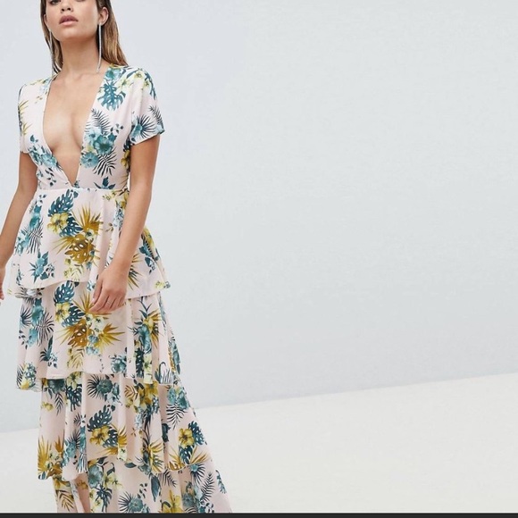 Multi-tiered floral maxi dress from ASOS - Picture 1 of 2